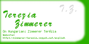 terezia zimmerer business card
