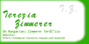 terezia zimmerer business card